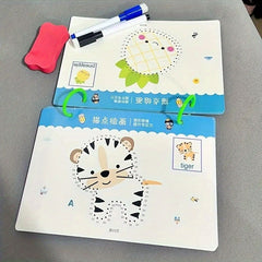 Educational Flashcards with Erasable Tracks - Durable Paper
