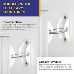 Furniture Anchors Secure 400lb Prevent Falling Straps for Baby Proofing