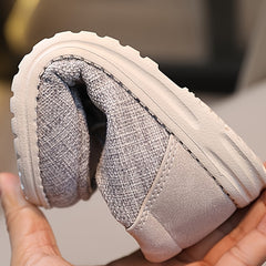 Girl's Solid Loafer Shoes Comfy Non Slip Soft Sole Sneakers