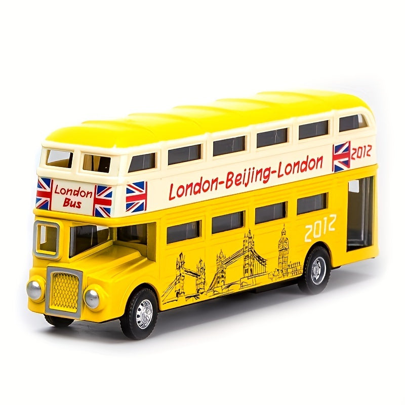 70 Alloy Single-layer Bus Model Toy Car Decoration