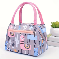 Cartoon Tote Bag Insulated Lunch Bag Aluminum Foil Zipper Thickened Oxford Cloth