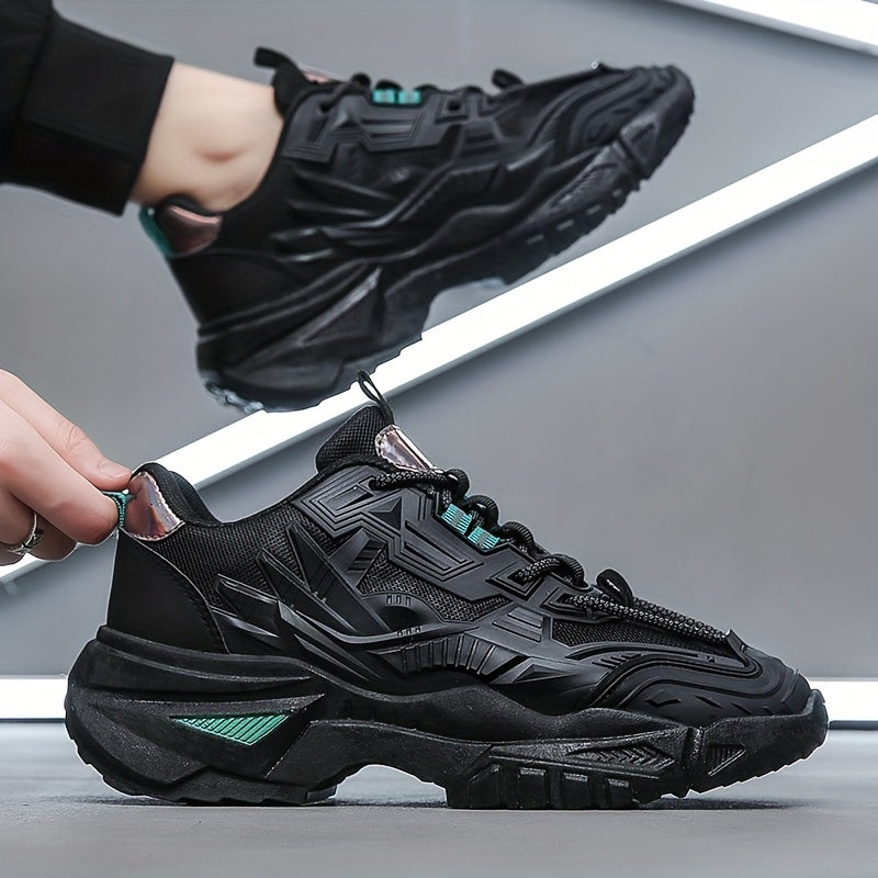 Men's Lace Up Chunky Sneakers Elevator Shoes