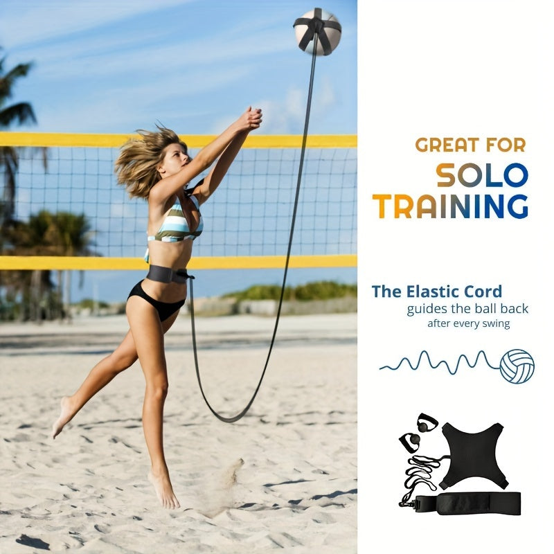Volleyball Aid Training Equipment Elastic Self Training Waist Belt & Ball Pouch