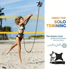 Volleyball Aid Training Equipment Elastic Self Training Waist Belt & Ball Pouch