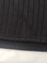 Casual Knit Top Women's Plus Solid Ribbed Long Sleeve V Neck Tunic Top