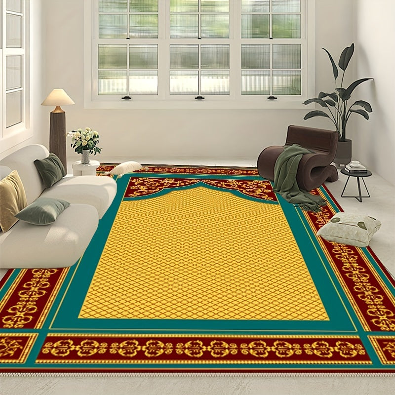 Large Prayer Rug Non-slip Floral Outdoor Indoor Mat