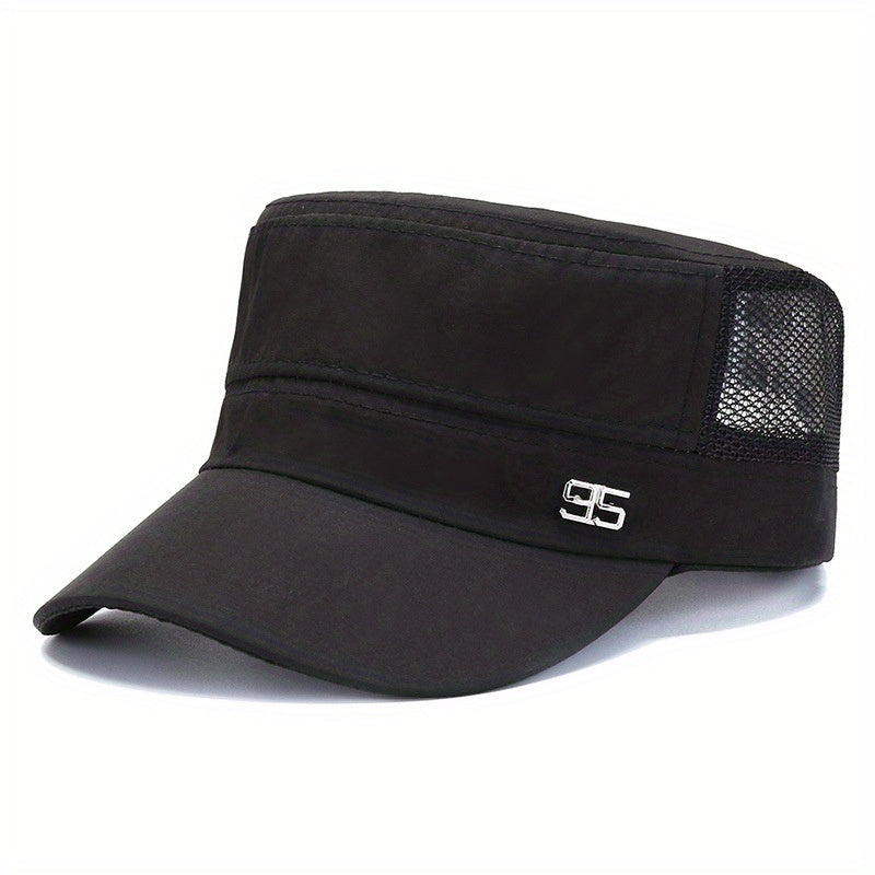 Mesh Flat Hat Adjustable Snapback Baseball Cap Trucker Army Dad Outdoor Hat