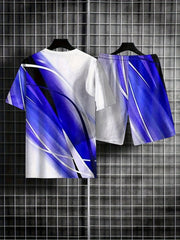 Men's 2 Piece Outfits T-shirt and Shorts Set for Summer