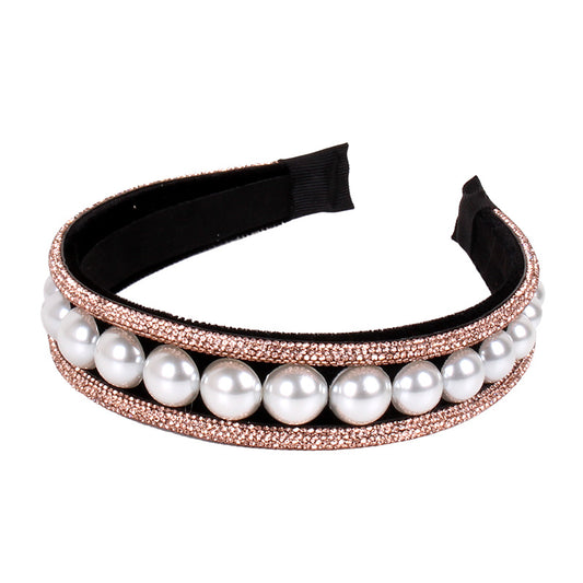 Vintage Faux Pearl Hairband Bridal Wedding Tiara Hair Accessories