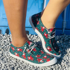 Women's Christmas Santa Claus Sneakers Lightweight Casual Shoes