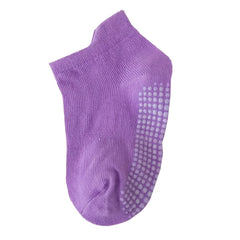 6 Pairs Baby Non Slip Floor Socks Solid Cotton Ankle Socks for Toddlers