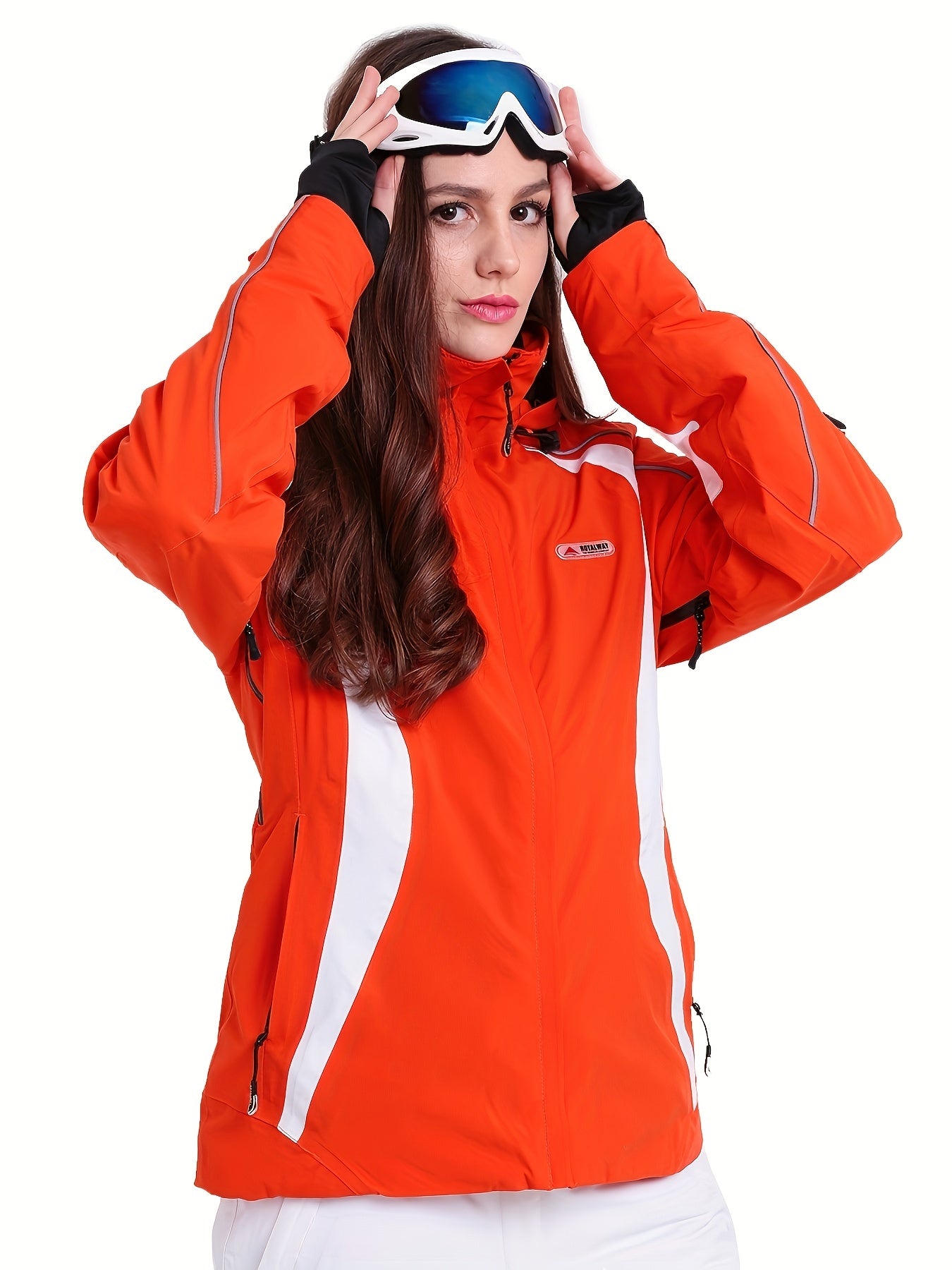 BEAUME Women's Ski Jacket Long Sleeve Zip up Front Warm Hoodies