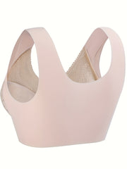3pcs Lace Wireless Bras Comfy Push Up Seamless Bra Women's Lingerie