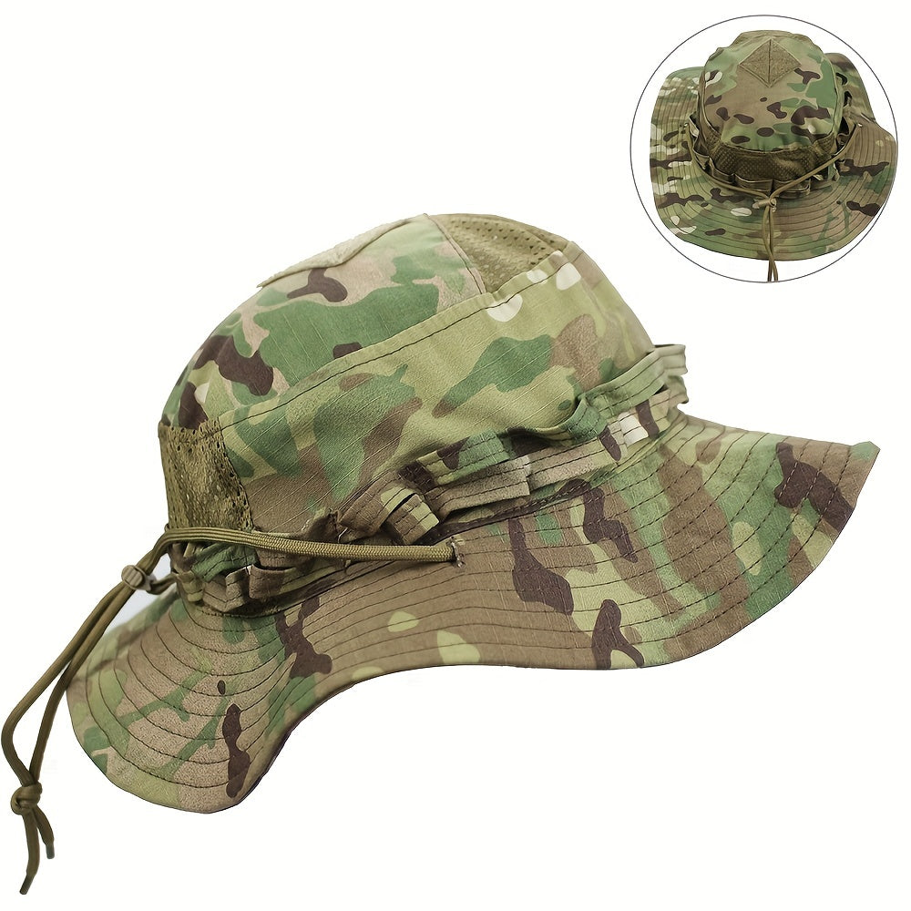 Tactical Camouflage Sunscreen Bucket Hat for Outdoor Activities