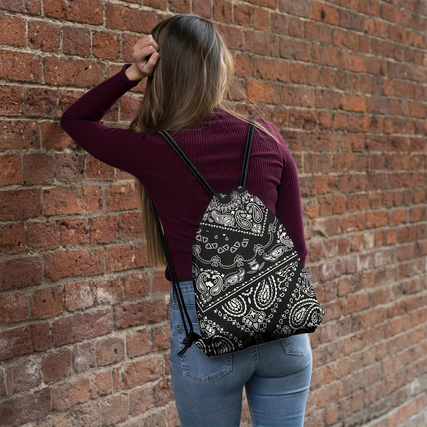 Portable Drawstring Bag for Outdoor Camping Travel & Cycling