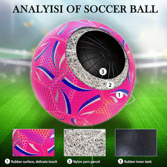 Luminous Football No 5 Indoor/Outdoor Training Soccer Glow In The Dark