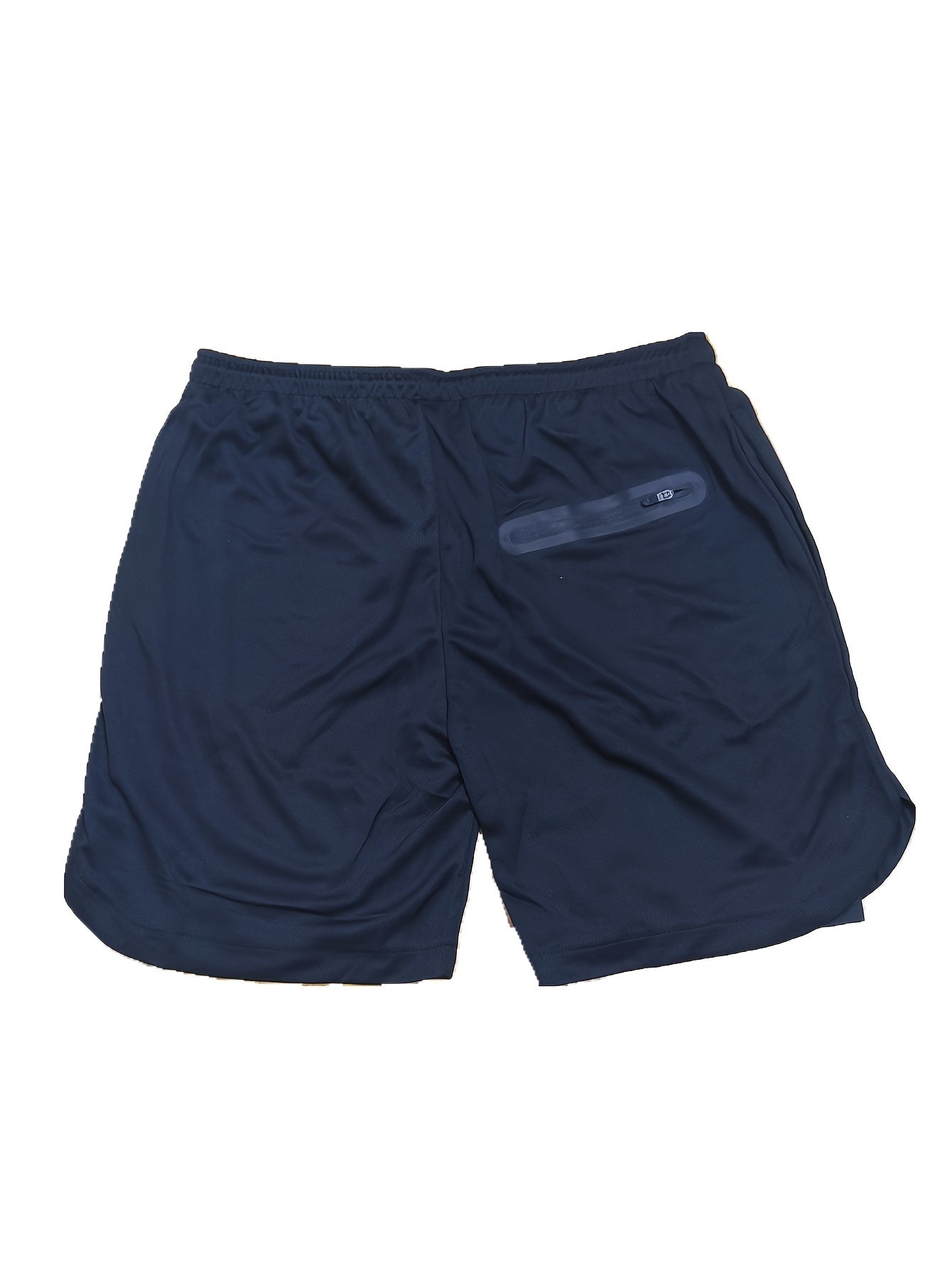 Men's Double Layer Shorts Inner Pocket Stretch Sports Gym Workout Training