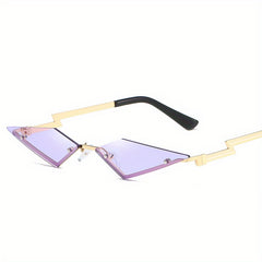 Y2K Rhombus Rimless Sunglasses UV400 Sun Shades