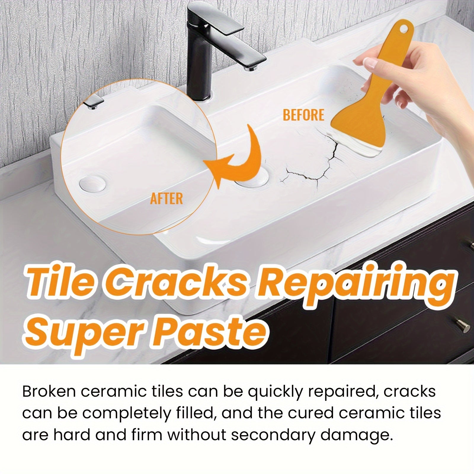 Tile Repair Cream - Fixes Cracks at Home