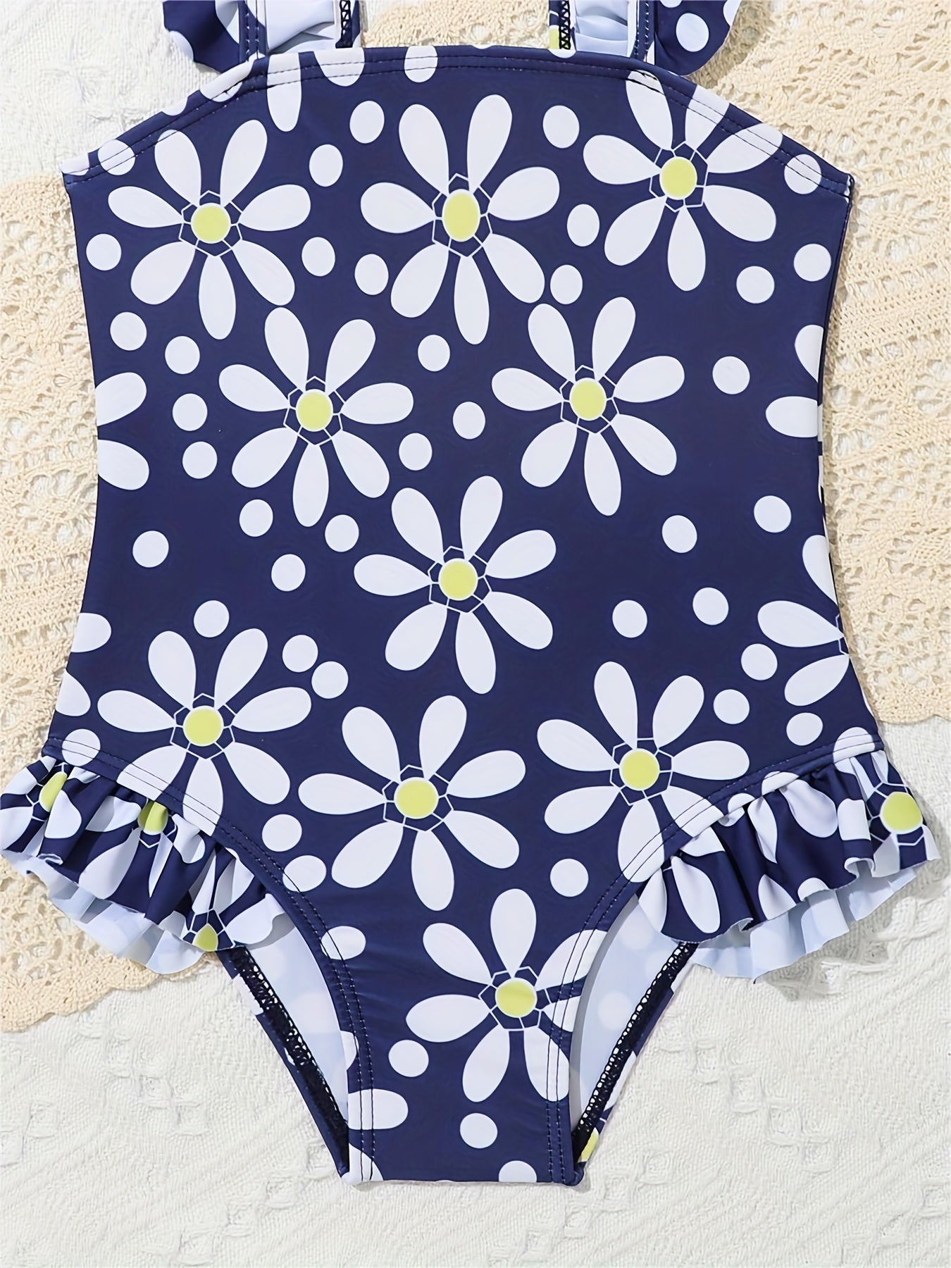 Floral One Piece Swimsuit for Toddler Girls - Beach Fun