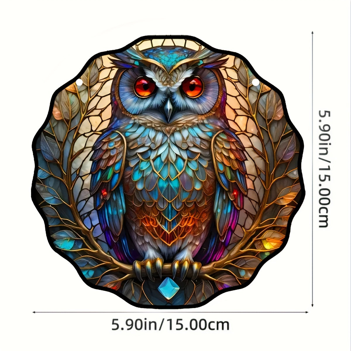 Owl Dyed Acrylic Hanging Window Christmas Gift