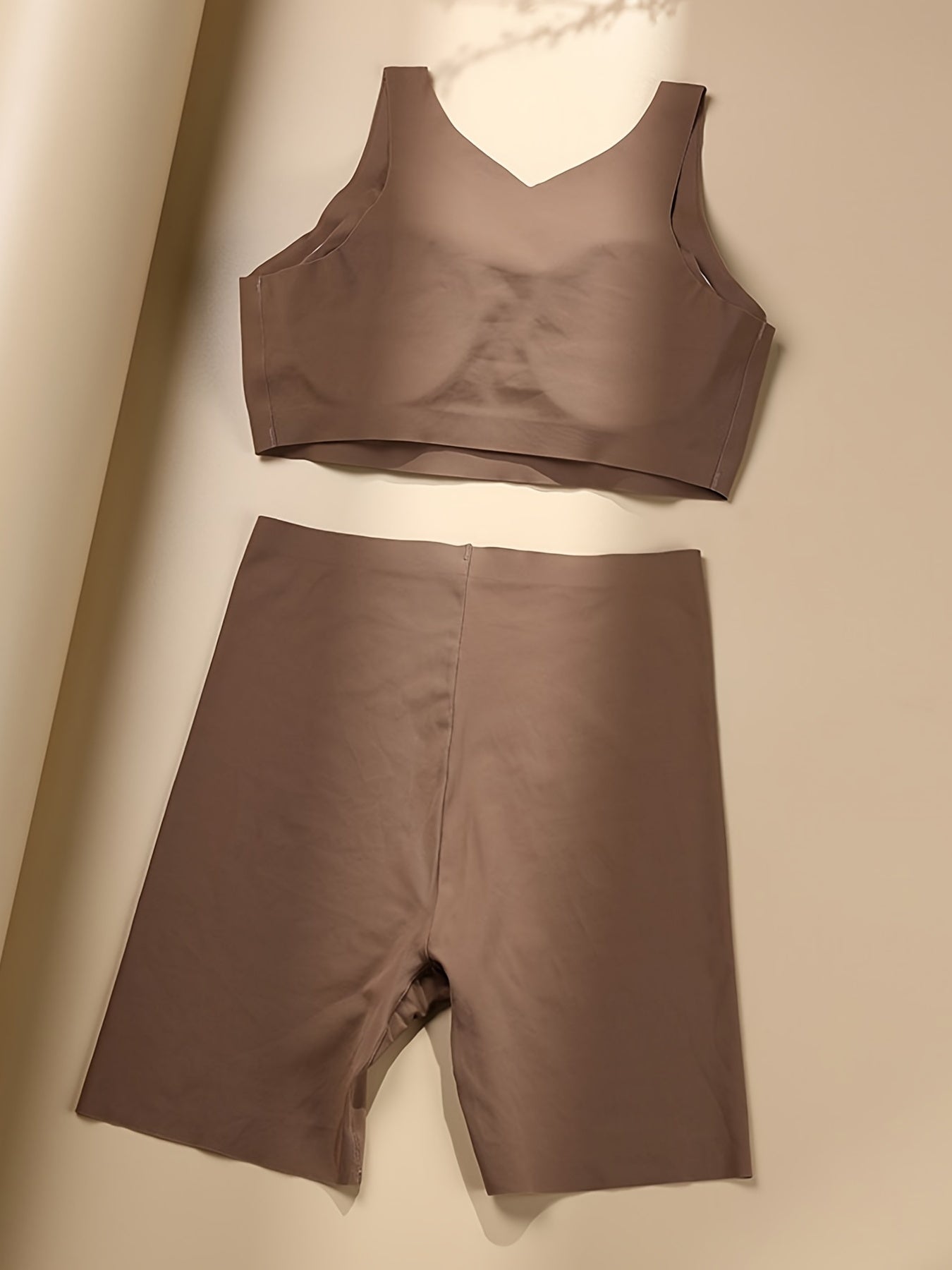 Seamless Lingerie Set Bra & High Waist Shorts Women's Underwear