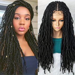 Faux Locs Braided Wig Synthetic Crochet Wigs with Baby Hair