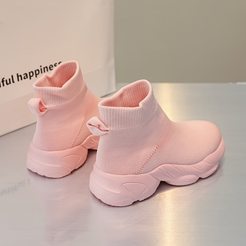 Girl's Breathable Slip On Sock Shoes Soft Sole Sneakers