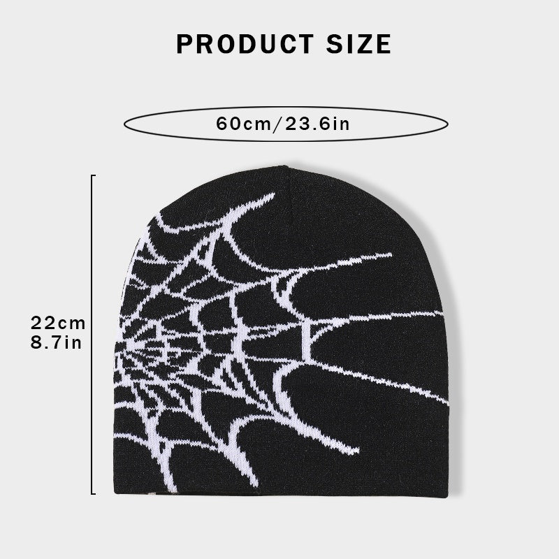 Fashionable Sport Windproof Knit Beanie Hat Spider Web Warm Ski Cold Hat