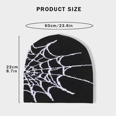Fashionable Sport Windproof Knit Beanie Hat Spider Web Warm Ski Cold Hat
