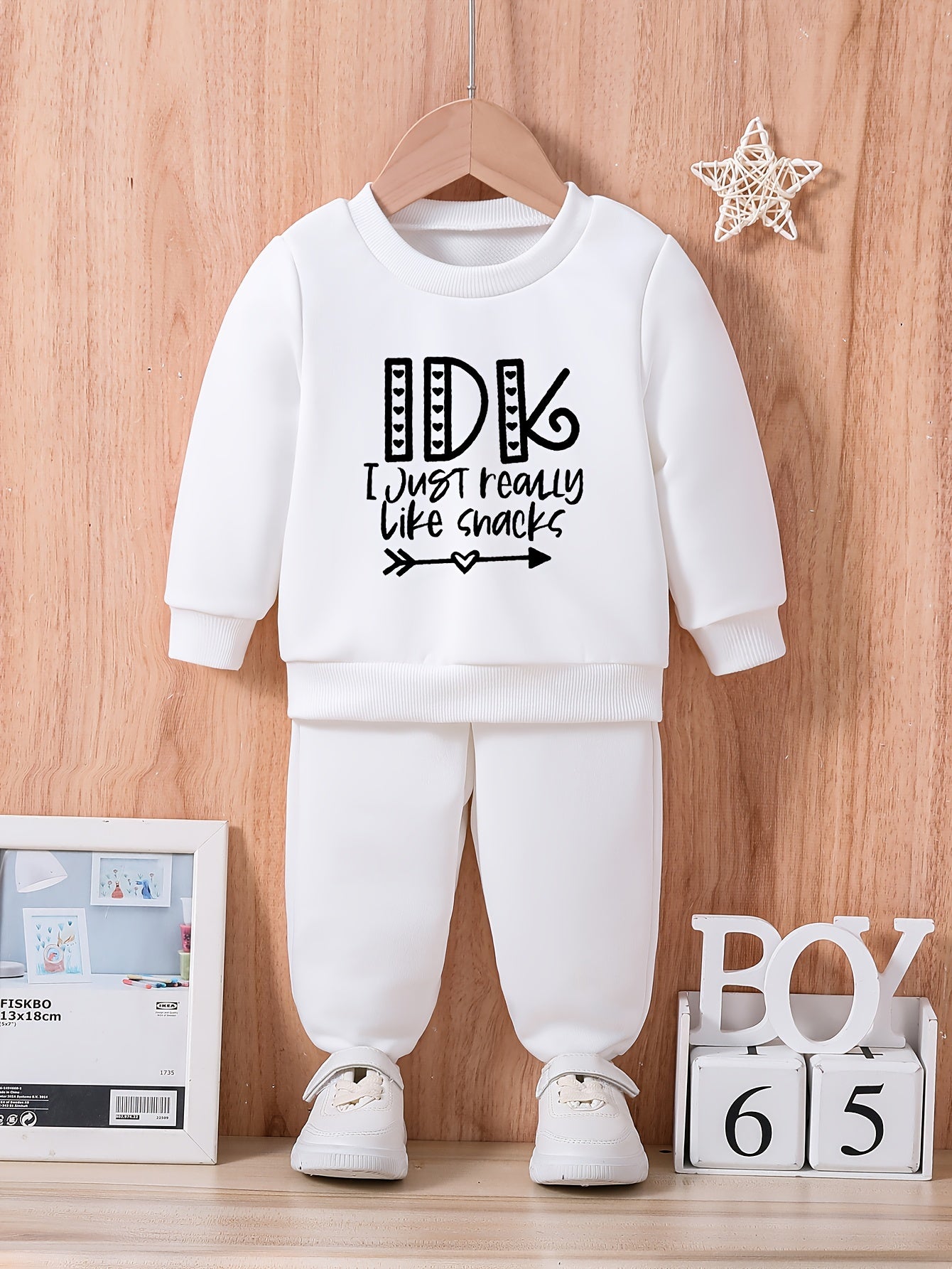 Baby Casual Outfit Sweatshirt Trousers Set Autumn Winter Clothes