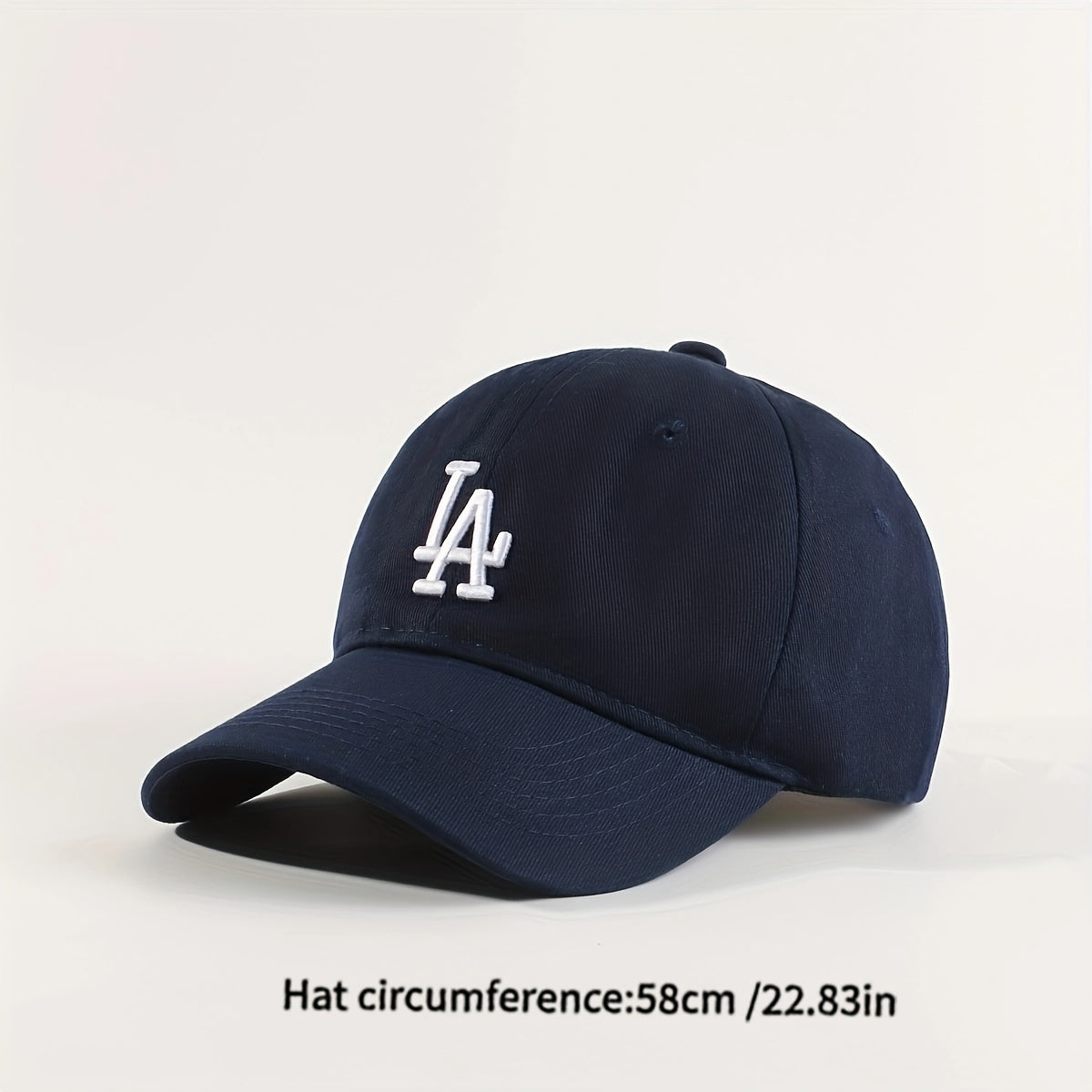 LA Embroidery Stylish Baseball Cap Solid Couple Casual Dad Hat Unisex
