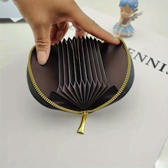 Vintage Style Women's Wallet Set Large Capacity Tri Fold Button Close