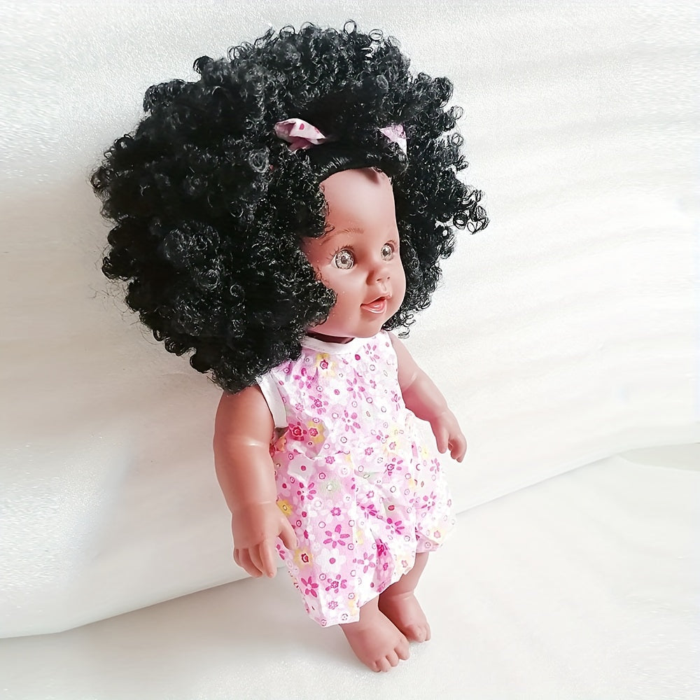 Interactive Lifelike African Baby Doll Soft Vinyl Christmas Toy