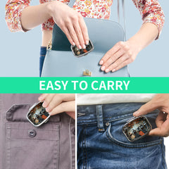 Witch House 2 Compartment Medicine Box Autumn Leaves Witch Silhouettes