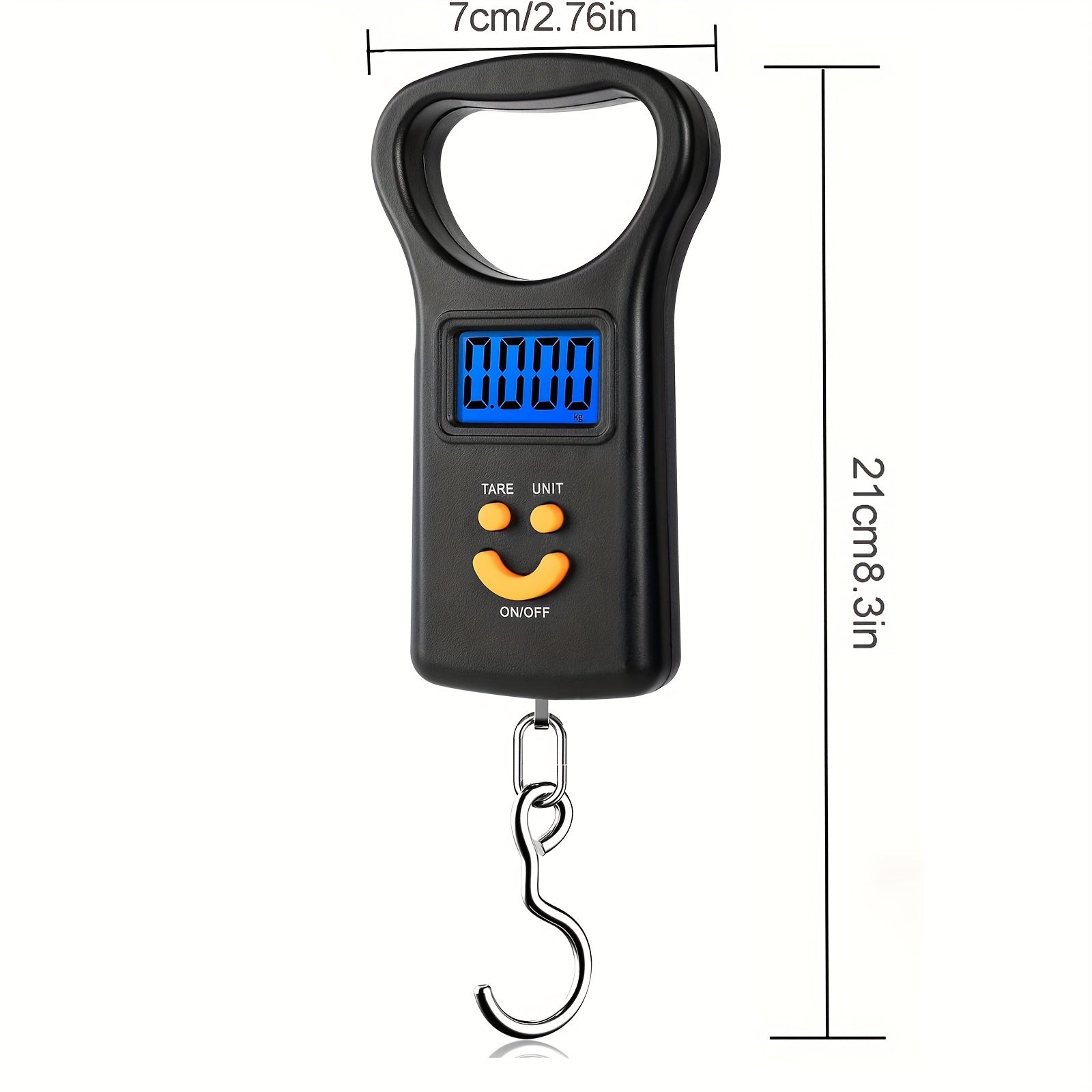 Digital Fish Scale 110lb 50kg Load Bearing Hanging Scale with Large Handle