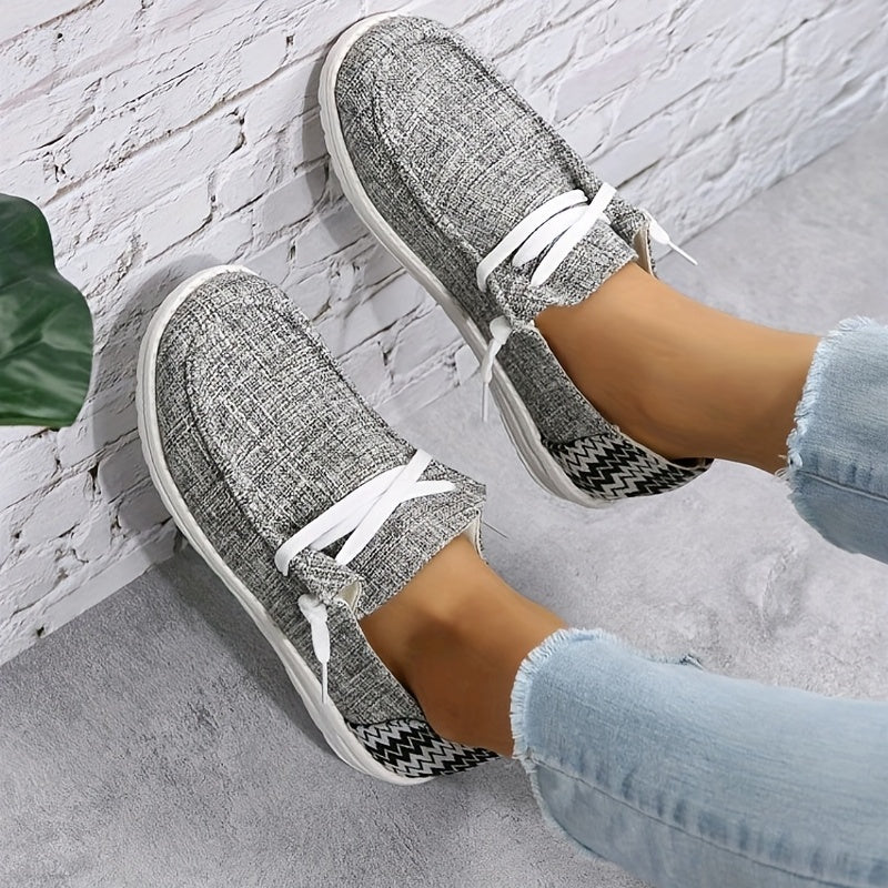 Women's Casual Canvas Shoes Lightweight Lace Up Sneakers