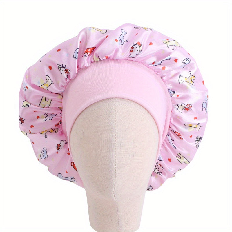 Kids Sleeping Bonnet Hat for Long Hair