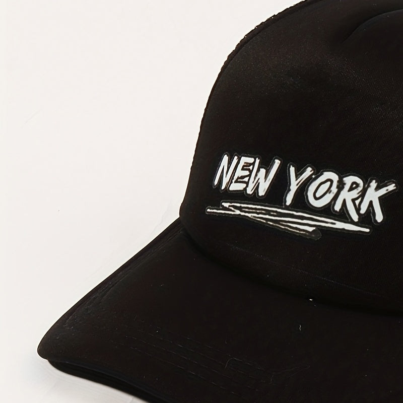 YORK Printed Trucker Hat Baseball Cap Adjustable Mesh Sunshade Dad Hat