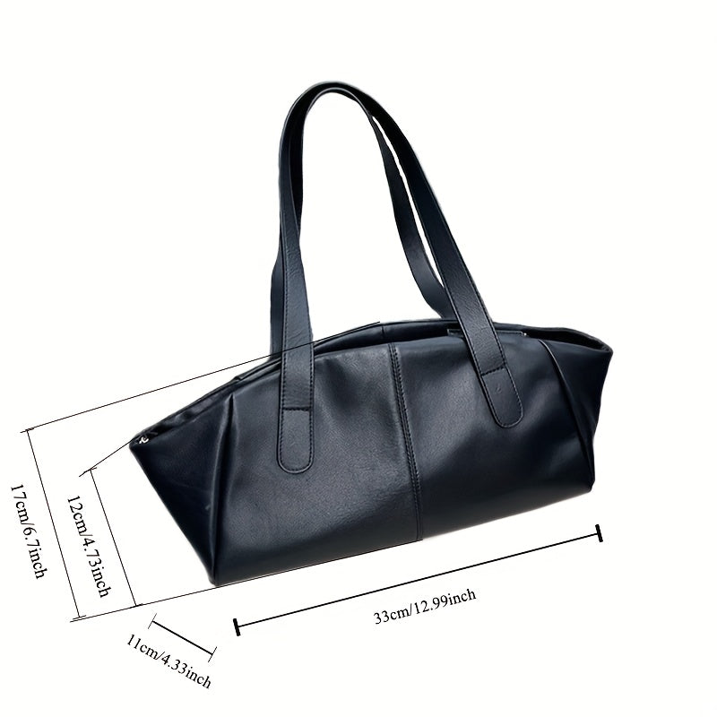 Top Layer Cowhide Leather Shell Bag Underarm Bag