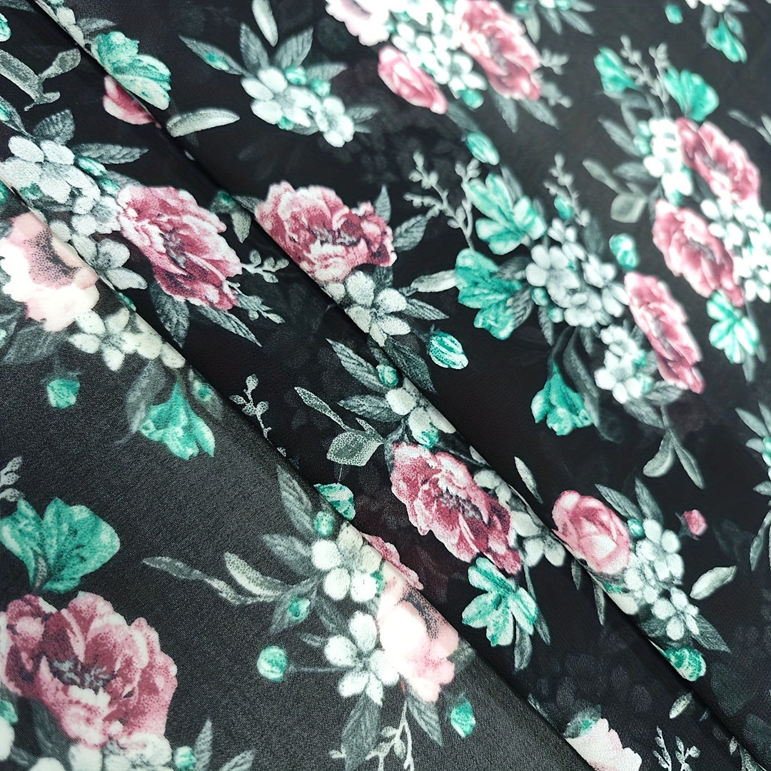 1yd Comfortable Chiffon Fabric for DIY Clothes Pants Dress - Cut Size