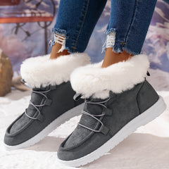 Women's Non-slip Snow Boots Thickened Medium Tube Sneakers