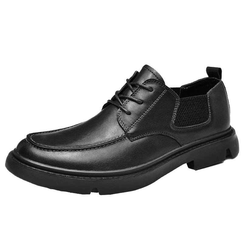 Men's Derby Shoes Elastic Panel Lace-up Front Business Formal Wedding