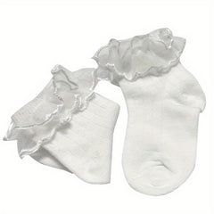 Baby Girls Mesh Trim Ankle Socks Breathable Comfortable Princess Socks