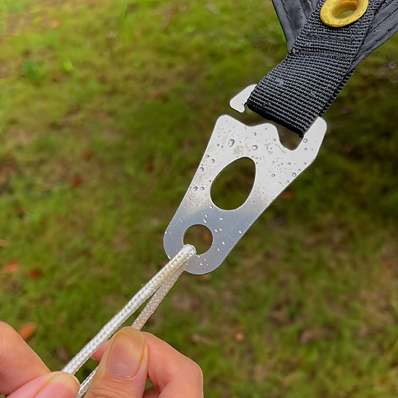 2pcs 304 Stainless Steel Canopy Fixed Adjustment Buckle for Tent Trekking Pole