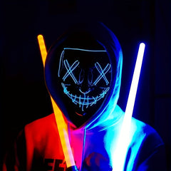 Men's LED Mask Glows In Dark for Parties
