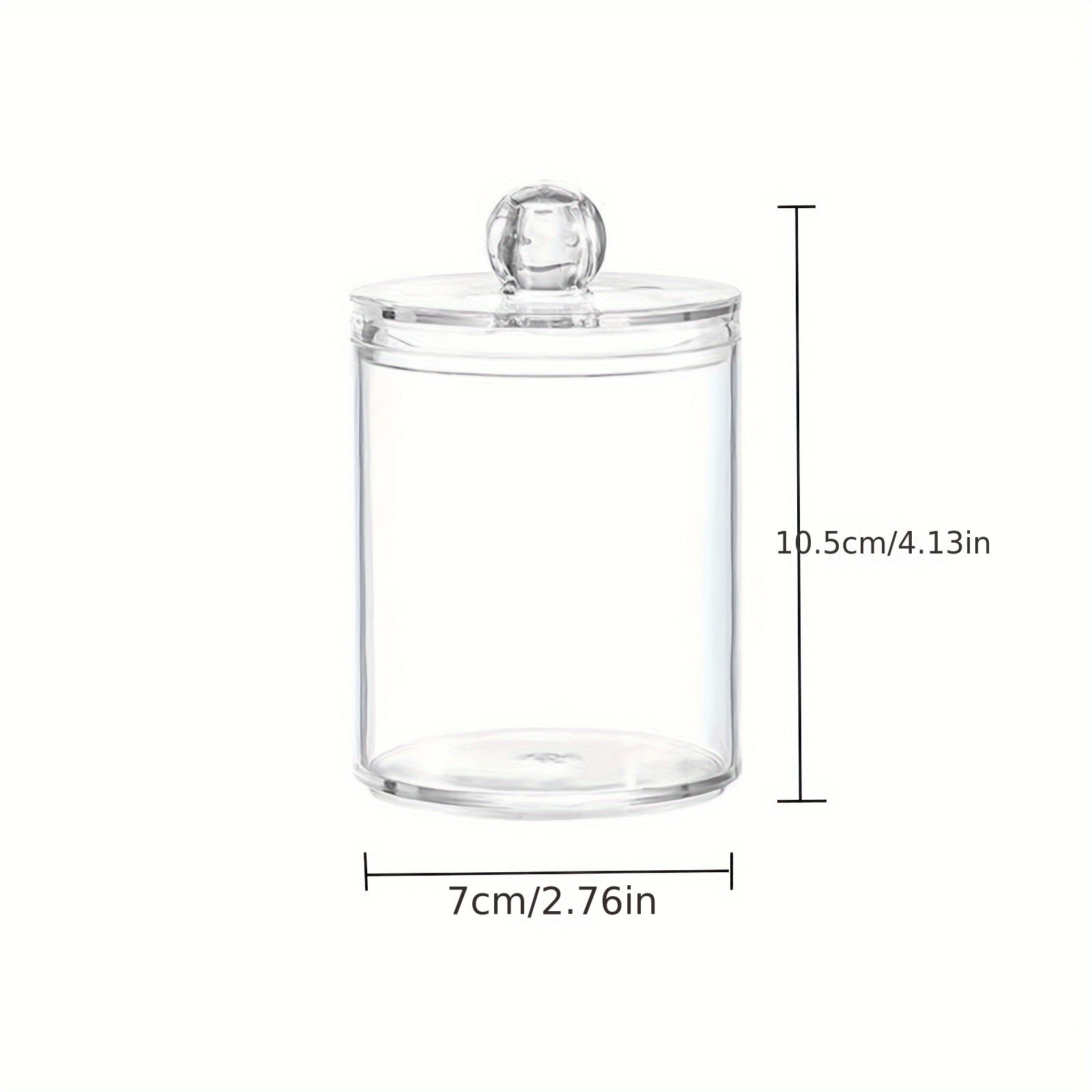 Swab Holder Dispenser Bathroom Container Apothecary Jar Wooden Lid