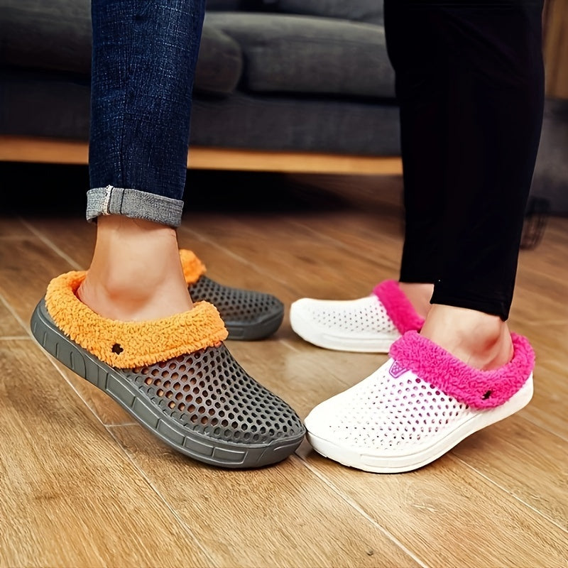 Women's Winter Clogs Plush Inner Comfort Slippers Indoor Outdoor Garden Slippers
