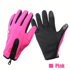 Outdoor Cycling Gloves Touch Screen Warm Full Finger Gloves Winter Windproof