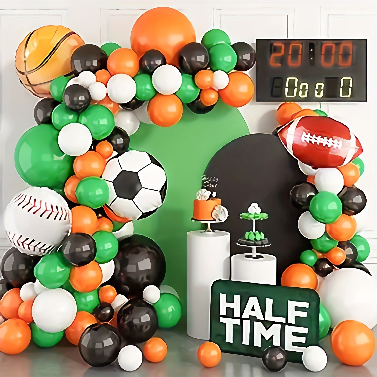 Sport Birthday Party Decorations Balloon Garland Kit with Foil Balloons
